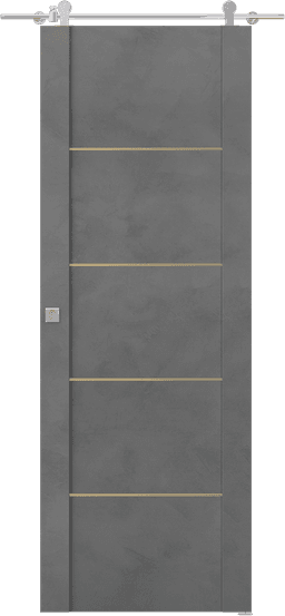 AVON 01 4H GOLD DARK URBAN DOUBLE BARN BELLDINNI MODERN INTERIOR DOOR - 1