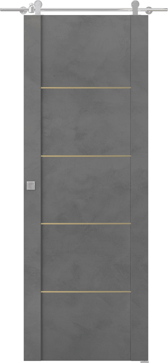 AVON 01 4H GOLD DARK URBAN DOUBLE BARN BELLDINNI MODERN INTERIOR DOOR - 1