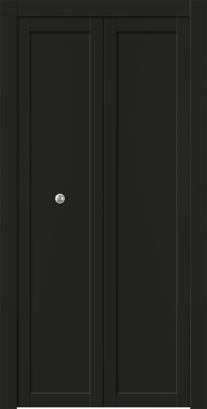 SHAKER 1 PANEL BLACK MATTE BI-FOLD BELLDINNI MODERN INTERIOR DOOR - 1