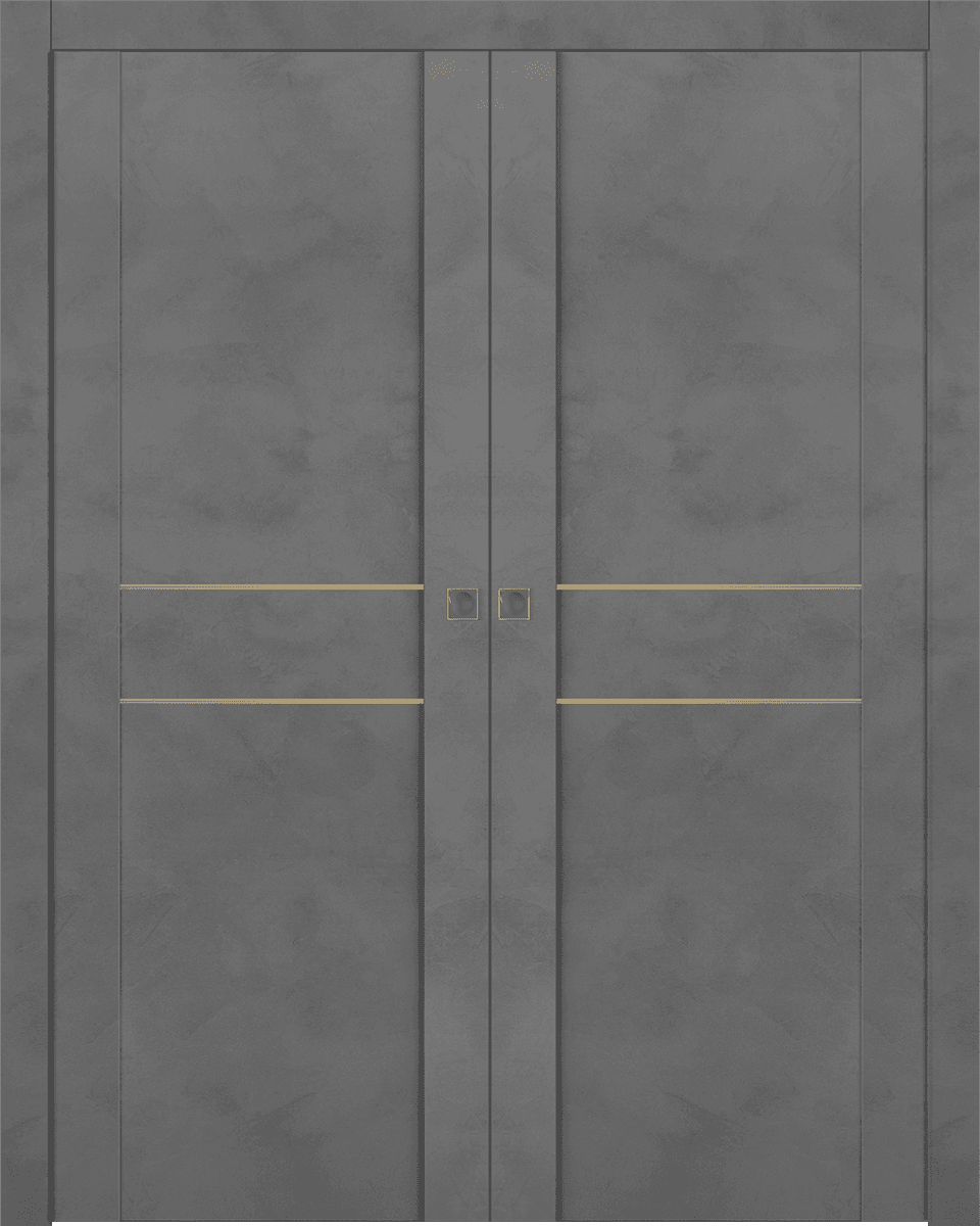 AVON 01 2HN GOLD DARK URBAN DOUBLE POCKET DOORS BELLDINNI MODERN INTERIOR DOOR - 1