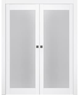 PALLADIO 207 VETRO BIANCO NOBLE DOUBLE POCKET BELLDINNI MODERN INTERIOR DOOR - 1