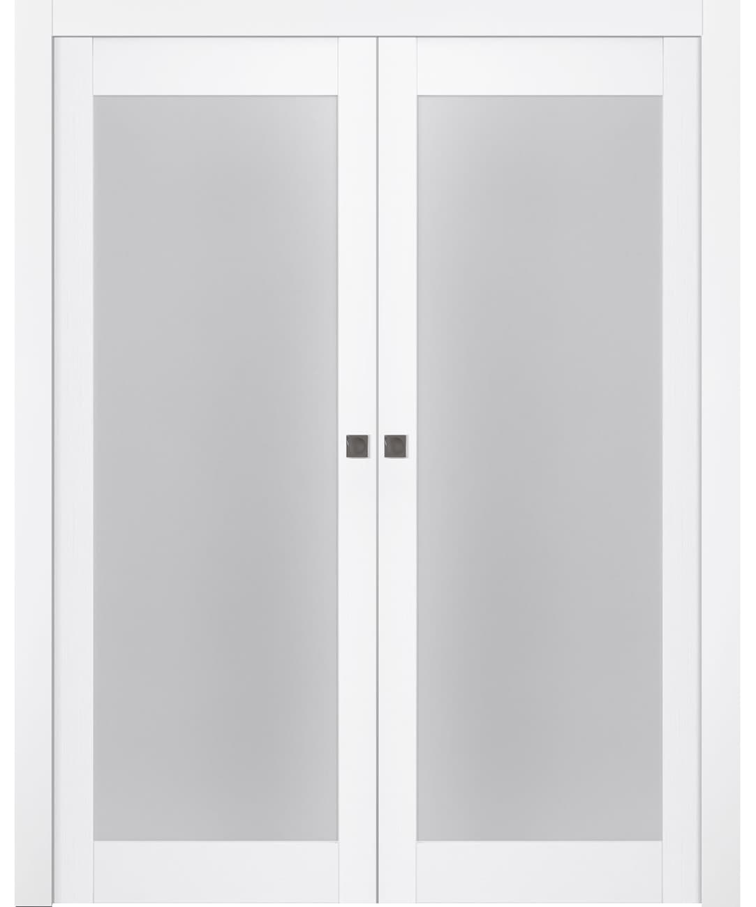PALLADIO 207 VETRO BIANCO NOBLE DOUBLE POCKET BELLDINNI MODERN INTERIOR DOOR - 1
