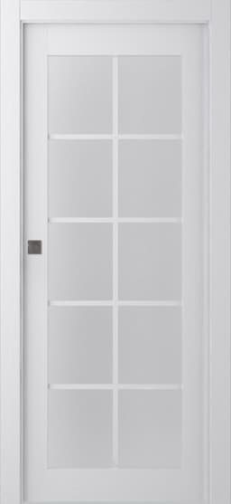 PALLADIO 10 LITE VETRO BIANCO NOBLE POCKET BELLDINNI MODERN INTERIOR DOOR - 6