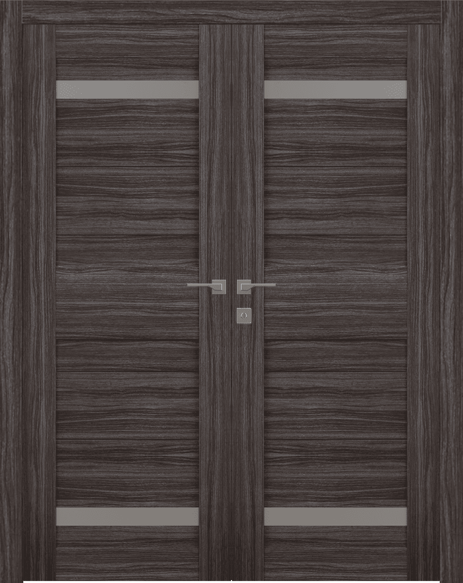 IMMA VETRO GRAY OAK DOUBLE BELLDINNI MODERN INTERIOR DOOR - 1