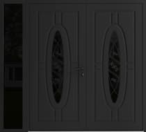 Double metal-aluminum modern exterior door Ronex 1277 8ft - 2