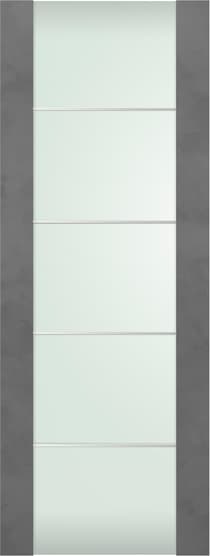 AVON 202 4H VETRO DARK URBAN SLAB BELLDINNI MODERN INTERIOR DOOR - 1