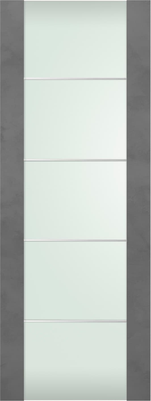 AVON 202 4H VETRO DARK URBAN SLAB BELLDINNI MODERN INTERIOR DOOR - 1