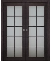 AVANTI 10 LITE VETRO BLACK APRICOT DOUBLE POCKET BELLDINNI MODERN INTERIOR DOOR - 1
