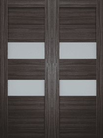 DESSA VETRO GRAY OAK DOUBLE MAGIC BELLDINNI MODERN INTERIOR DOOR - 1