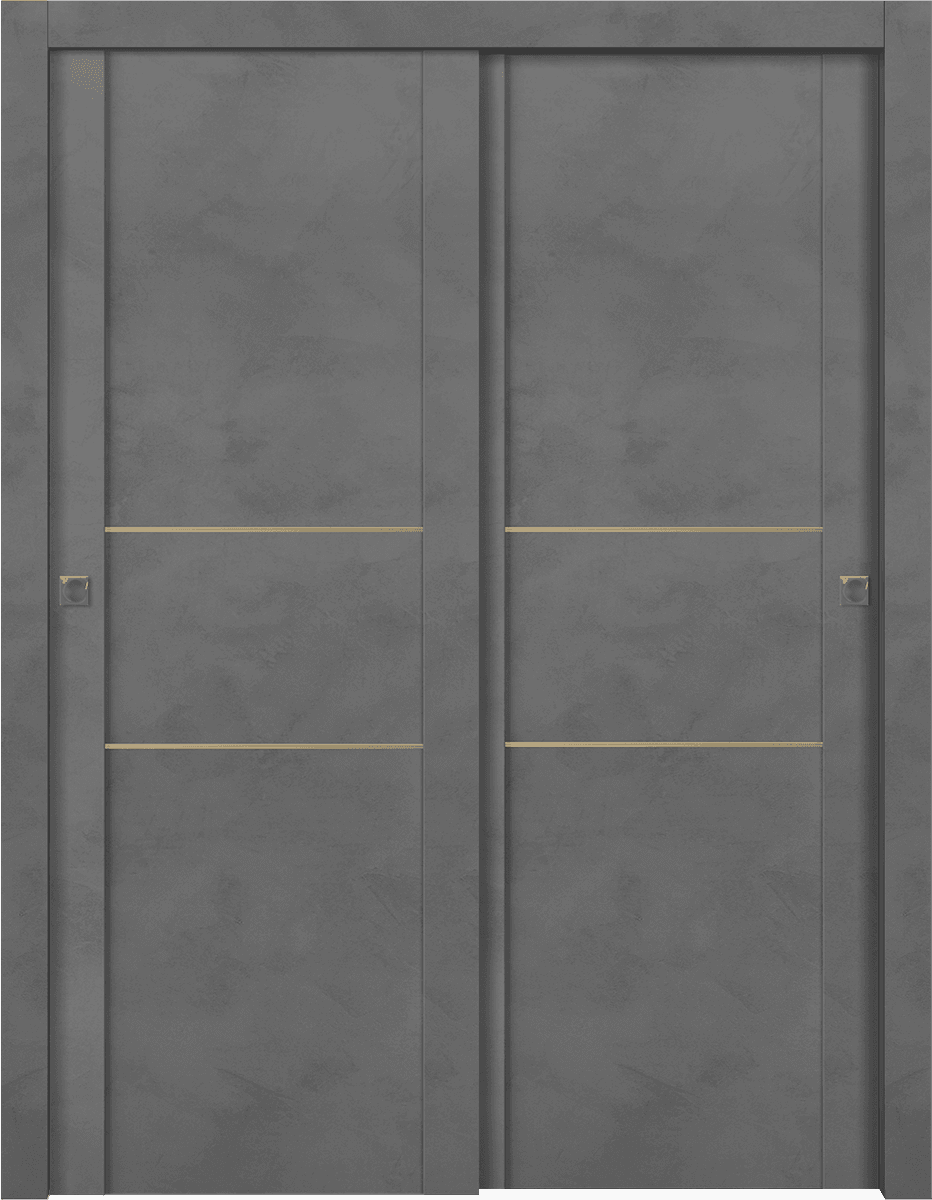 AVON 01 2H GOLD DARK URBAN BYPASS DOORS BELLDINNI MODERN INTERIOR DOOR - 1