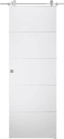 ARVIKA POLAR WHITE DOUBLE BARN BELLDINNI MODERN INTERIOR DOOR - 1