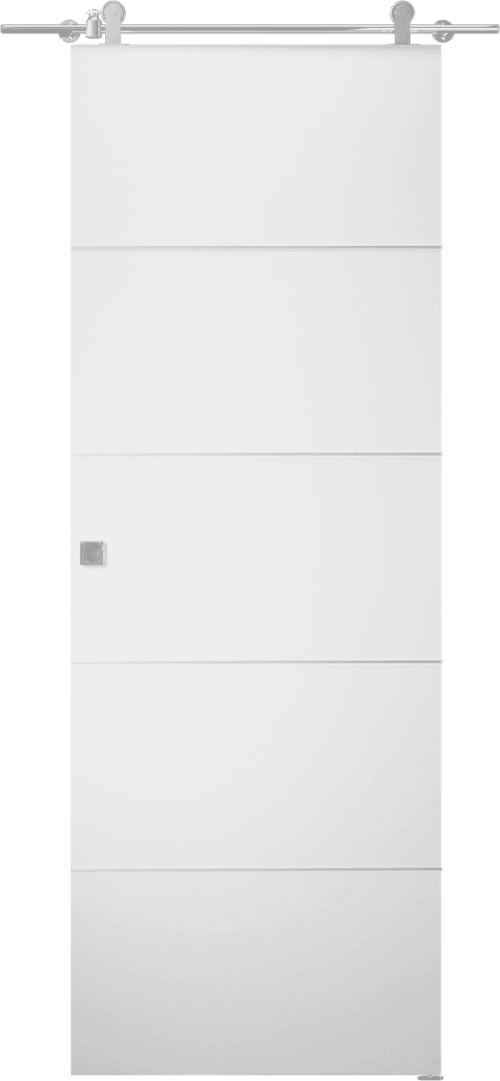 ARVIKA POLAR WHITE DOUBLE BARN BELLDINNI MODERN INTERIOR DOOR - 1