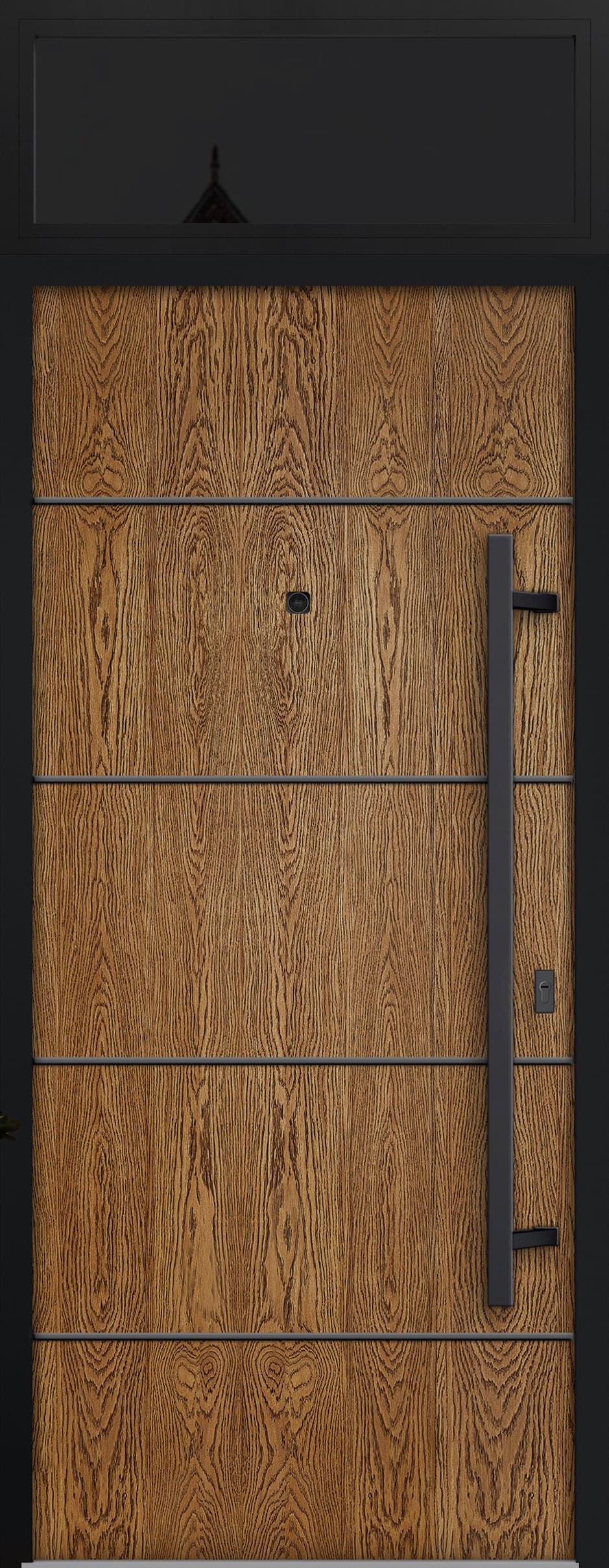 Single Modern Steel Exterior Door Deux 6683 8ft - 4