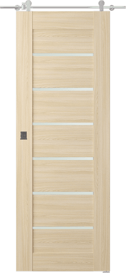 AVON 07-02 VETRO LOIRE ASH DOUBLE BARN DOORS BELLDINNI MODERN INTERIOR DOOR - 1