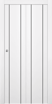 PALLADIO 2U BLACK BIANCO NOBLE BI-FOLD DOORS BELLDINNI MODERN INTERIOR DOOR - 1