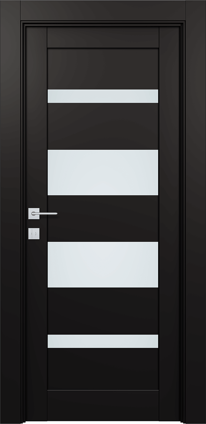 MIRELLA VETRO BLACK MATTE SWING BELLDINNI MODERN INTERIOR DOOR - 1