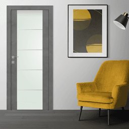 AVON 202 4H VETRO DARK URBAN SWING BELLDINNI MODERN INTERIOR DOOR - 4