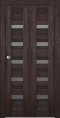 AVON 07-04 VETRO VERALINGA OAK BI-FOLD BELLDINNI MODERN INTERIOR DOOR - 1