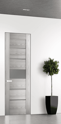 AVON 07-06 VETRO RIBEIRA ASH INVISIBLE METAL FRAME BELLDINNI MODERN INTERIOR DOOR - 1