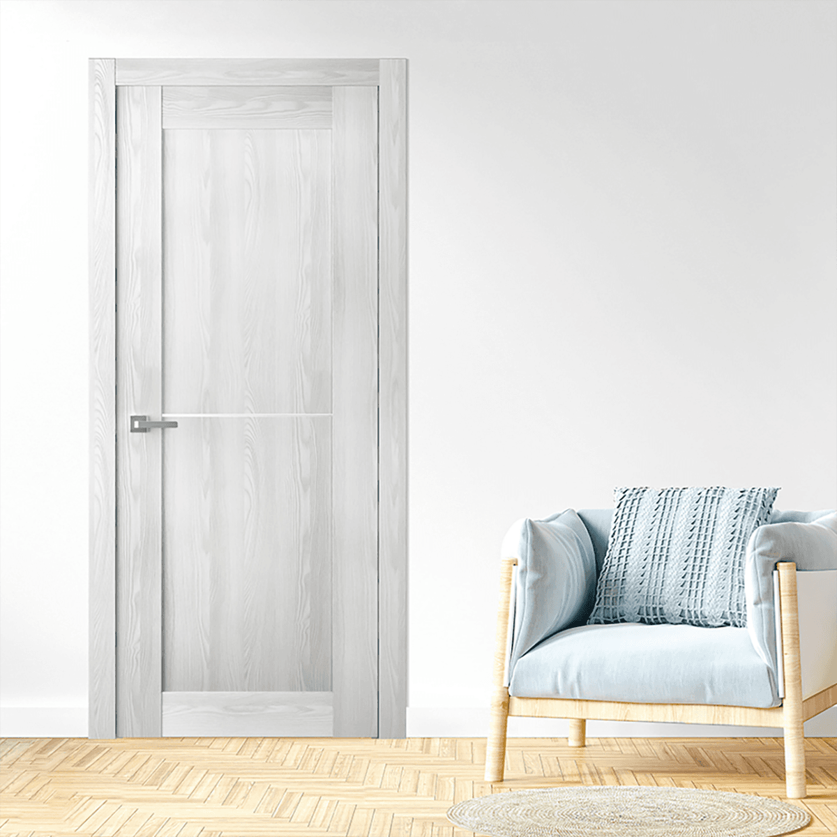 AVON 07 1H RIBEIRA ASH SWING BELLDINNI MODERN INTERIOR DOOR - 2