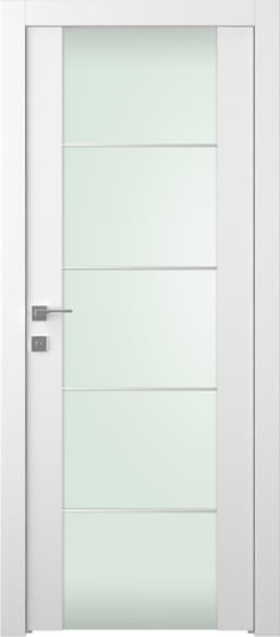 PALLADIO 202 4H VETRO BIANCO NOBLE SWING BELLDINNI MODERN INTERIOR DOOR - 1