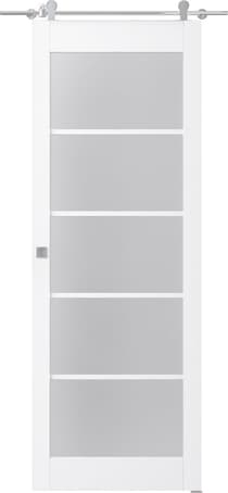 PALLADIO 5 LITE VETRO BIANCO NOBLE BARN BELLDINNI MODERN INTERIOR DOOR - 1