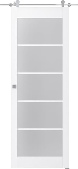 PALLADIO 5 LITE VETRO BIANCO NOBLE BARN BELLDINNI MODERN INTERIOR DOOR - 1