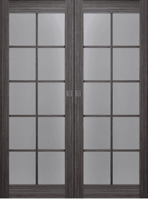 PALLADIO 10 LITE VETRO GRAY OAK DOUBLE MAGIC BELLDINNI MODERN INTERIOR DOOR - 1