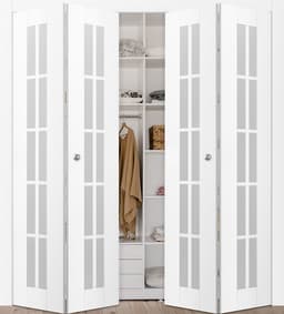 PALLADIO 10 LITE VETRO BIANCO NOBLE DOUBLE BI-FOLD BELLDINNI MODERN INTERIOR DOOR - 2