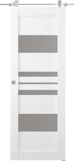 ROMI VETRO BIANCO NOBLE BARN BELLDINNI MODERN INTERIOR DOOR - 1
