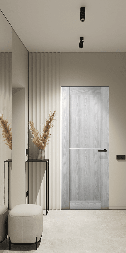 AVON 07 1H RIBEIRA ASH INVISIBLE METAL FRAME BELLDINNI MODERN INTERIOR DOOR - 2