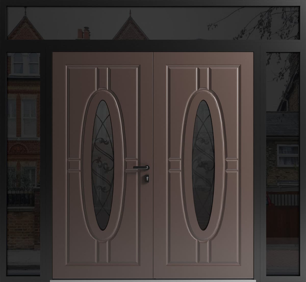 Double metal-aluminum modern exterior door Ronex 1277 - 6