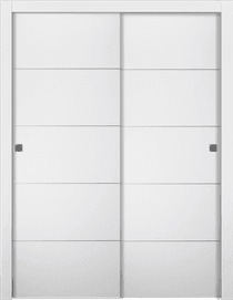 SMART PRO 4H POLAR WHITE BYPASS BELLDINNI MODERN INTERIOR DOOR - 1