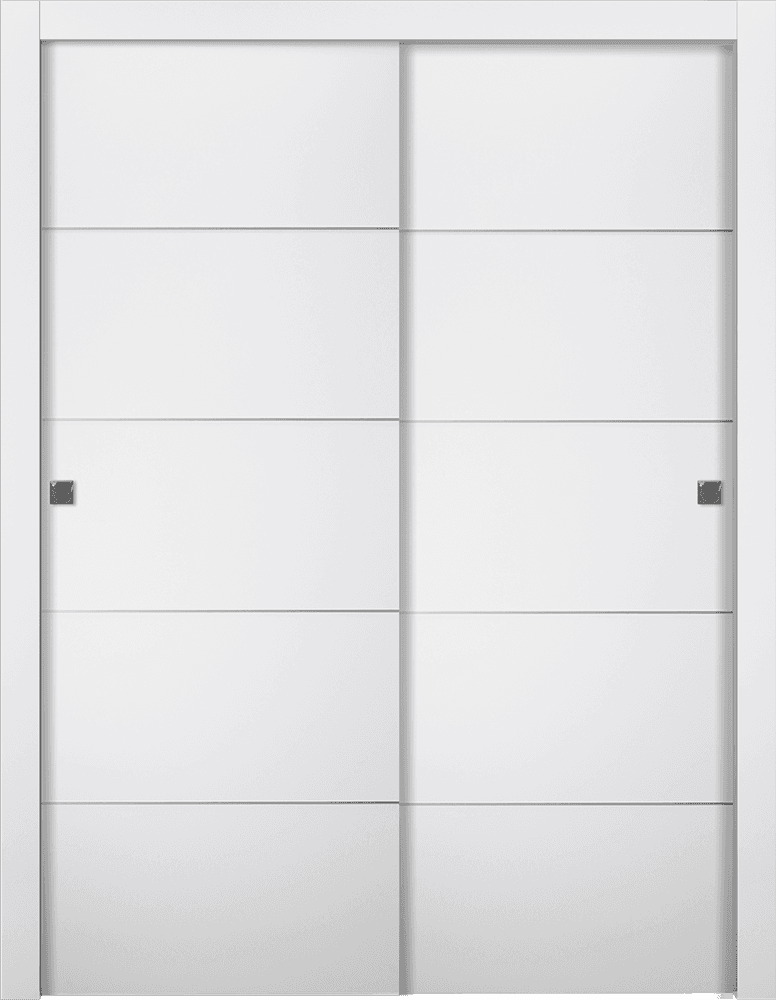 SMART PRO 4H POLAR WHITE BYPASS BELLDINNI MODERN INTERIOR DOOR - 1
