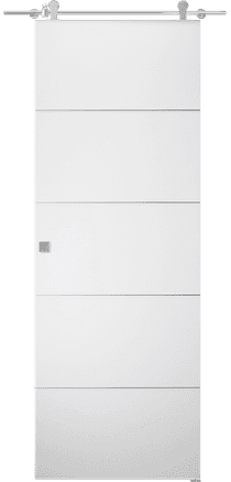 SMART PRO 4H POLAR WHITE DOUBLE BARN BELLDINNI MODERN INTERIOR DOOR - 1