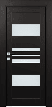 ROMI VETRO BLACK MATTE SWING BELLDINNI MODERN INTERIOR DOOR - 1