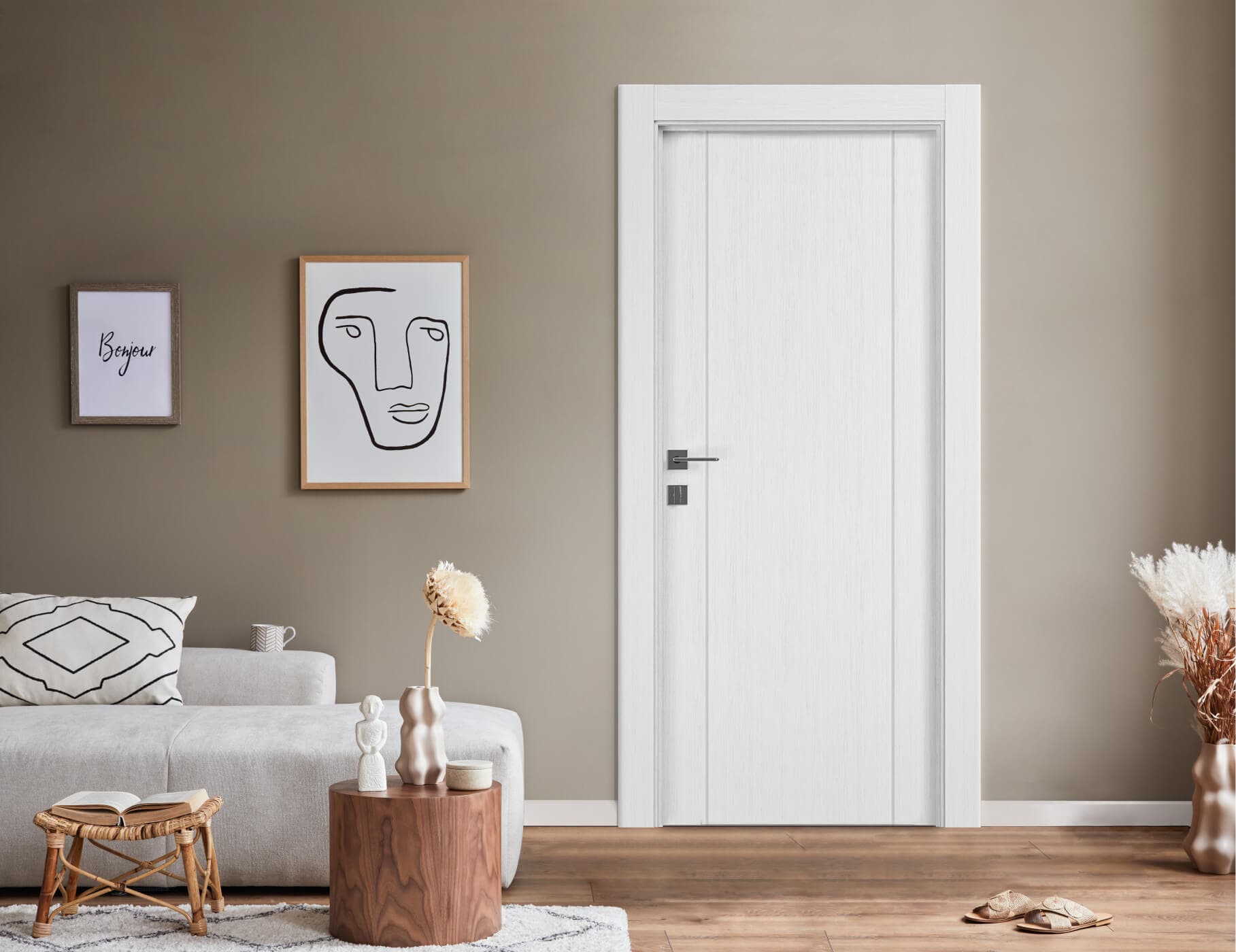 PALLADIO 2U BIANCO NOBLE SWING BELLDINNI MODERN INTERIOR DOOR - 3