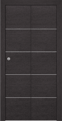 AVANTI 4H BLACK APRICOT DOUBLE BI-FOLD BELLDINNI MODERN INTERIOR DOOR - 1