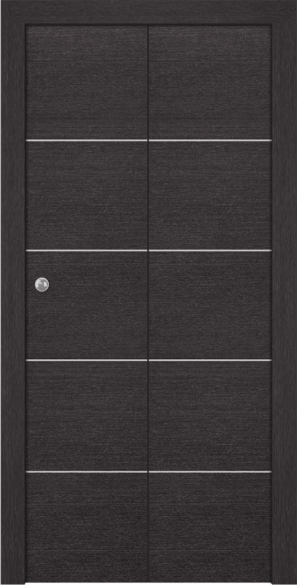 AVANTI 4H BLACK APRICOT DOUBLE BI-FOLD BELLDINNI MODERN INTERIOR DOOR - 1