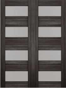 DELLA VETRO GRAY OAK DOUBLE BARN BELLDINNI MODERN INTERIOR DOOR - 2