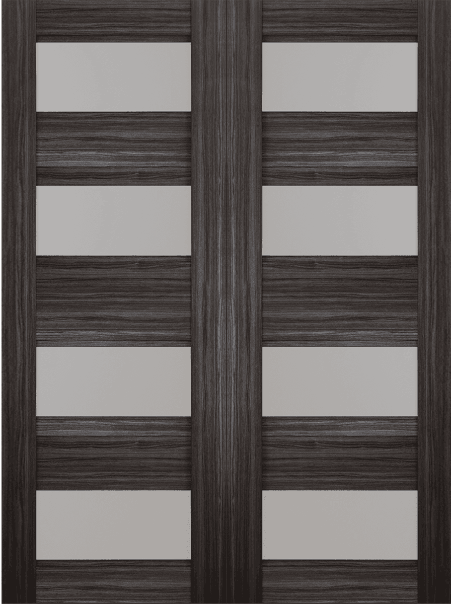 DELLA VETRO GRAY OAK DOUBLE BARN BELLDINNI MODERN INTERIOR DOOR - 2