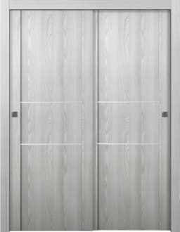 AVON 01 2H RIBEIRA ASH BYPASS DOORS BELLDINNI MODERN INTERIOR DOOR - 1