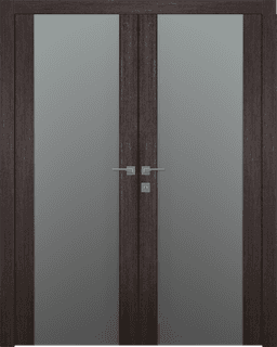 AVON 202 VETRO VERALINGA OAK DOUBLE BELLDINNI MODERN INTERIOR DOOR - 1