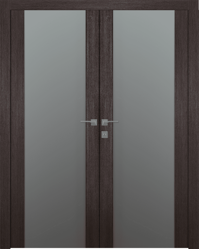 AVON 202 VETRO VERALINGA OAK DOUBLE BELLDINNI MODERN INTERIOR DOOR - 1