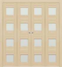 AVON 07-08 VETRO LOIRE ASH DOUBLE BI-FOLD DOORS BELLDINNI MODERN INTERIOR DOOR - 1