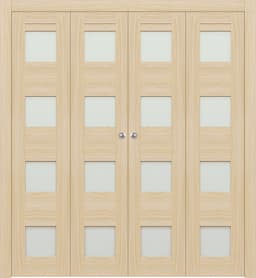 AVON 07-08 VETRO LOIRE ASH DOUBLE BI-FOLD DOORS BELLDINNI MODERN INTERIOR DOOR - 1