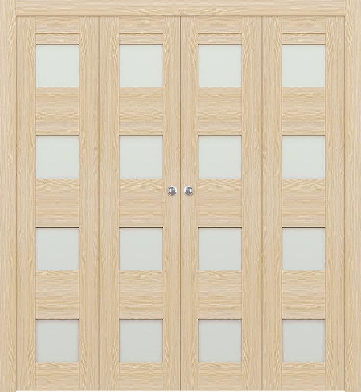 AVON 07-08 VETRO LOIRE ASH DOUBLE BI-FOLD DOORS BELLDINNI MODERN INTERIOR DOOR - 1