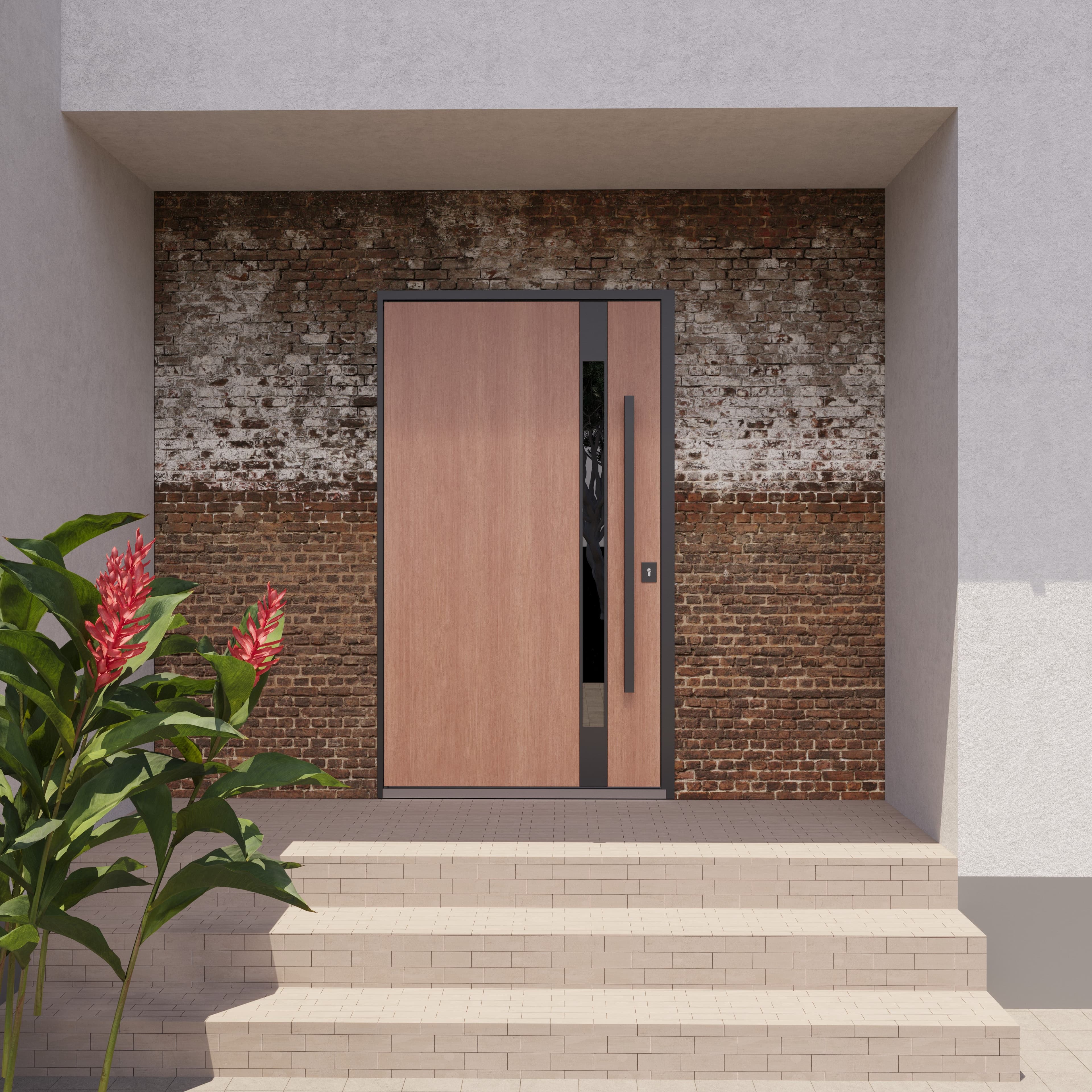 Single pivot metal-aluminum modern exterior door Axis 1133 - 4
