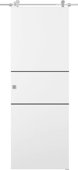 OPTIMA 2H BLACK SNOW WHITE BARN DOORS BELLDINNI MODERN INTERIOR DOOR - 1