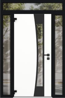 Single metal-aluminum modern exterior door Cynex 6116 - 8